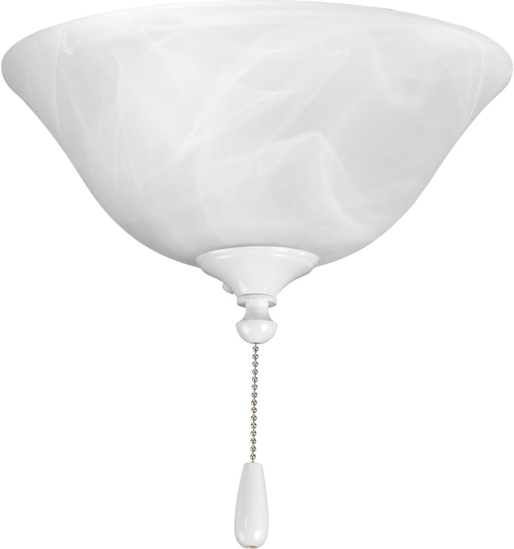 Progress Lighting 2-Light Ceiling Fan Light Kit for AirPro Collection Ceiling Fans, Classic Tranisitonal Style with Alabaster Style Glass Bowl, Includes 2 LED Light Bulbs and Finials in 5 Colors