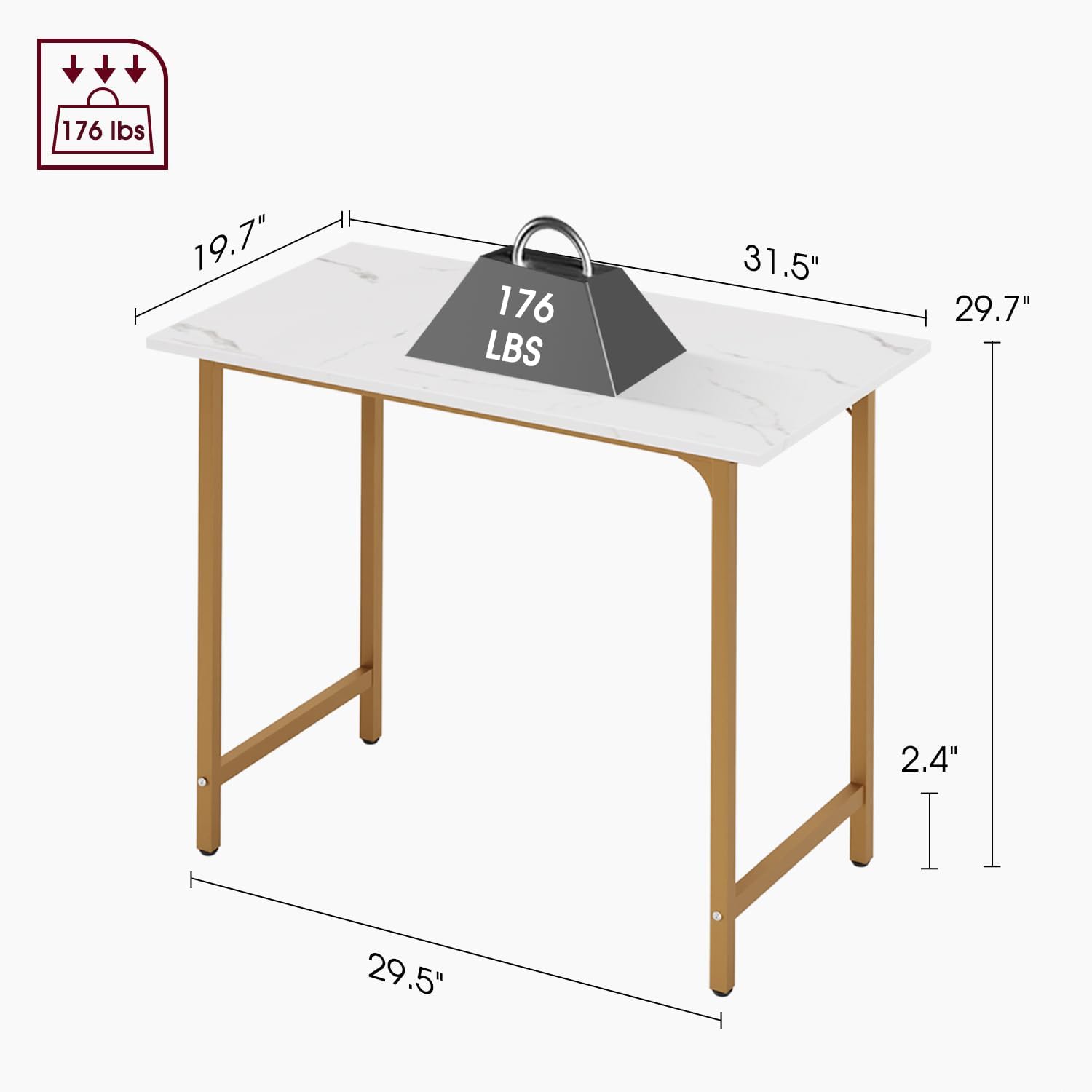 BestOffice Computer Desk,Home Office Desk, Modern Simple Style for Home Office Study Writing (Black, 47 inch)