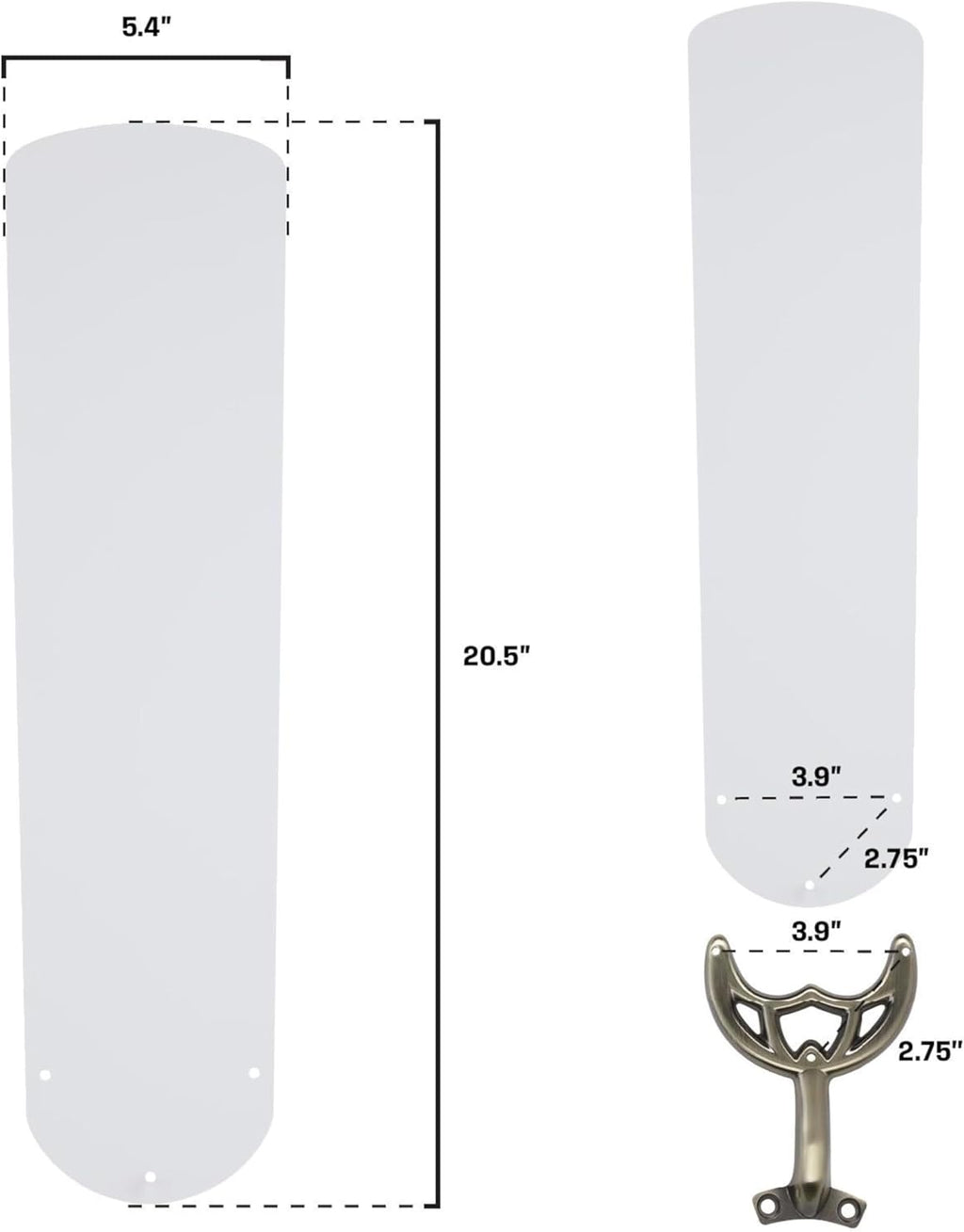 Westinghouse Lighting 20.5-Inch Replacement Fan Blades for 52-Inch Ceiling Fans