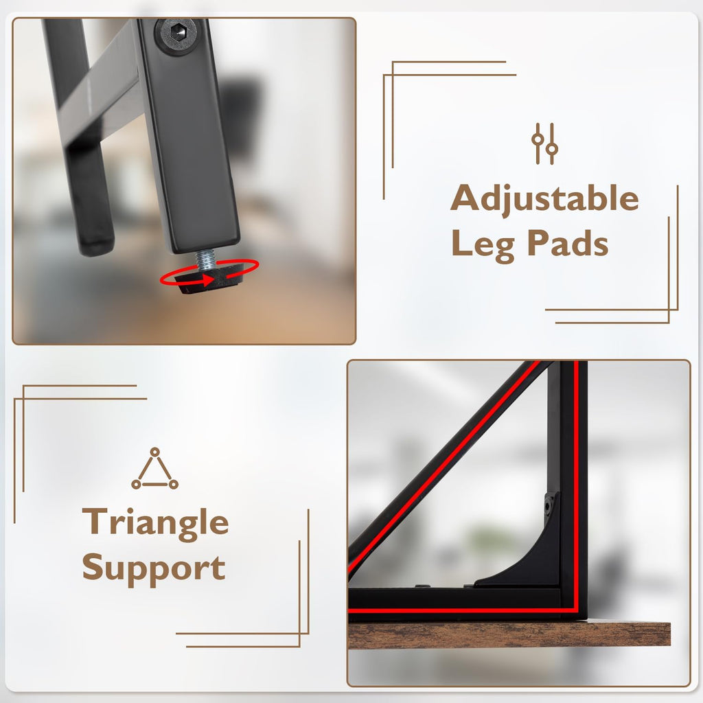 BestOffice Computer Desk,Home Office Desk, Modern Simple Style for Home Office Study Writing (Black, 47 inch)