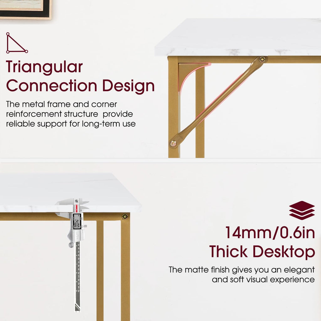 BestOffice Computer Desk,Home Office Desk, Modern Simple Style for Home Office Study Writing (Black, 47 inch)