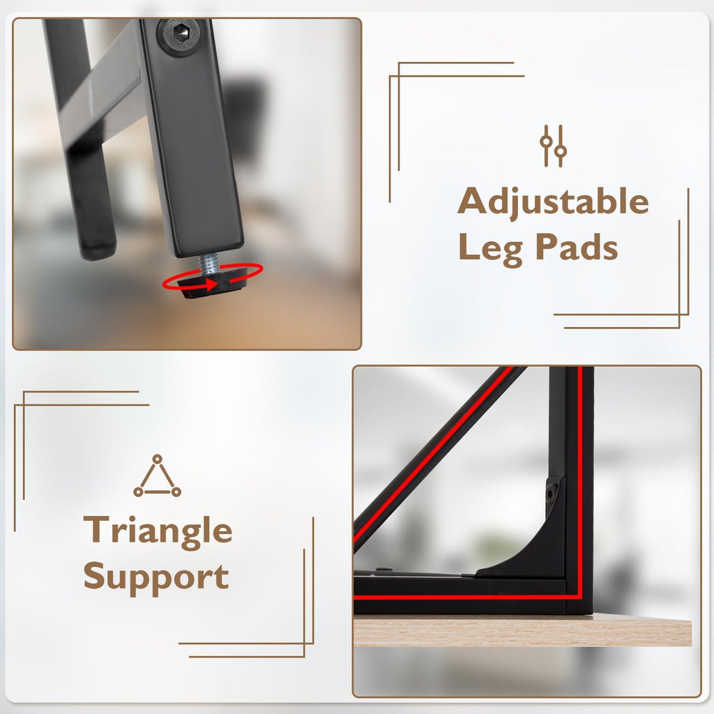 BestOffice Computer Desk,Home Office Desk, Modern Simple Style for Home Office Study Writing (Black, 47 inch)