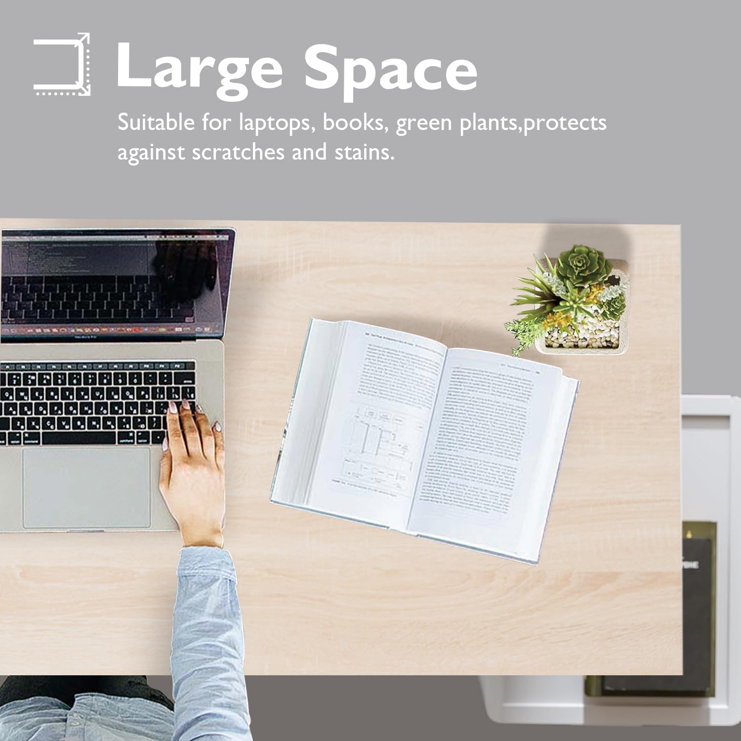 BestOffice Computer Desk,Home Office Desk, Modern Simple Style for Home Office Study Writing (Black, 47 inch)