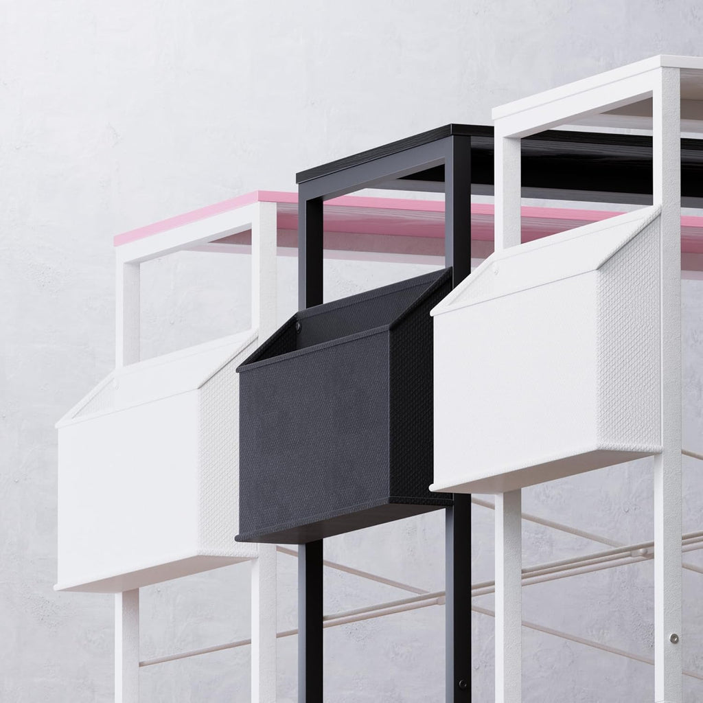 Pamray 32 Inch Computer Desk for Small Spaces with Storage Bag, Home Office Work Desk with Headphone Hook, Small Office Desk Study Writing Table