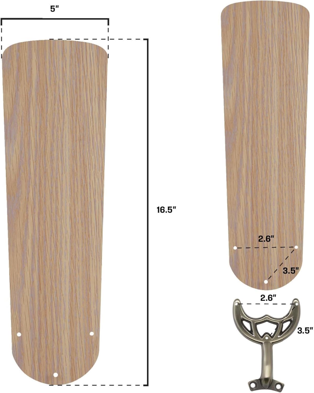 Westinghouse Lighting 20.5-Inch Replacement Fan Blades for 52-Inch Ceiling Fans