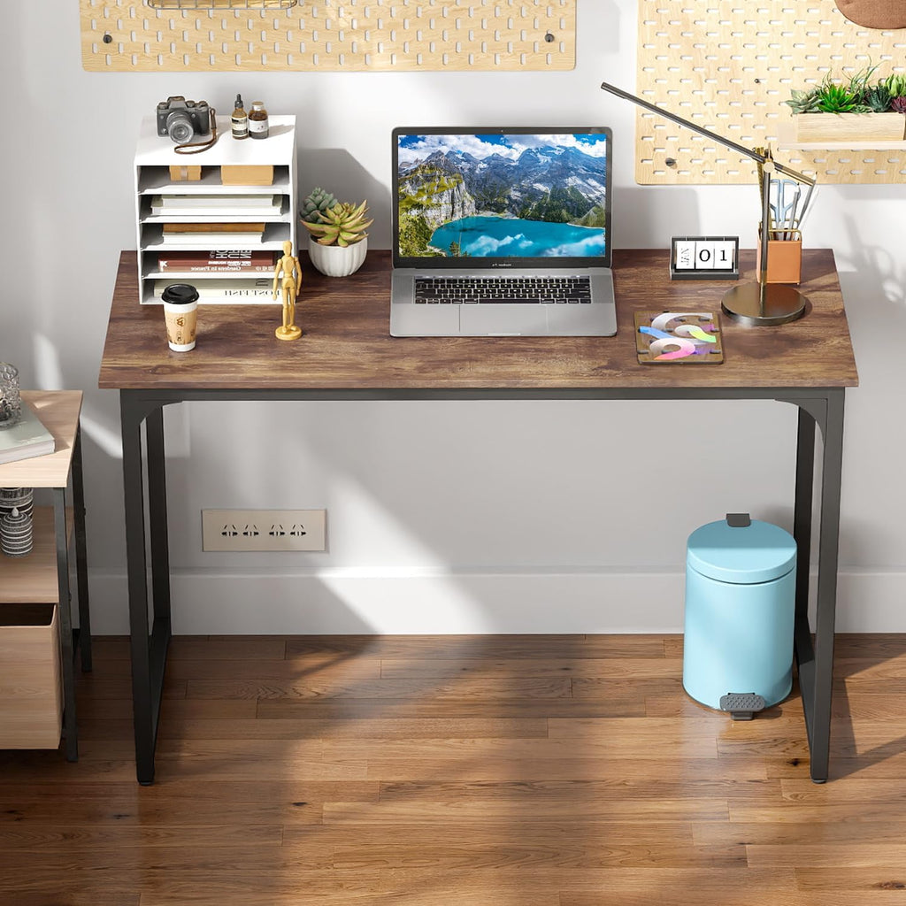 BestOffice Computer Desk,Home Office Desk, Modern Simple Style for Home Office Study Writing (Black, 47 inch)