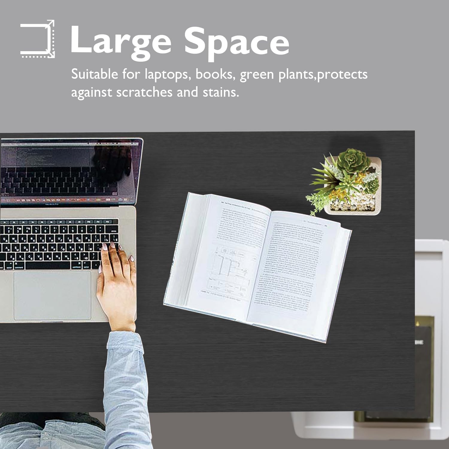 BestOffice Computer Desk,Home Office Desk, Modern Simple Style for Home Office Study Writing (Black, 47 inch)