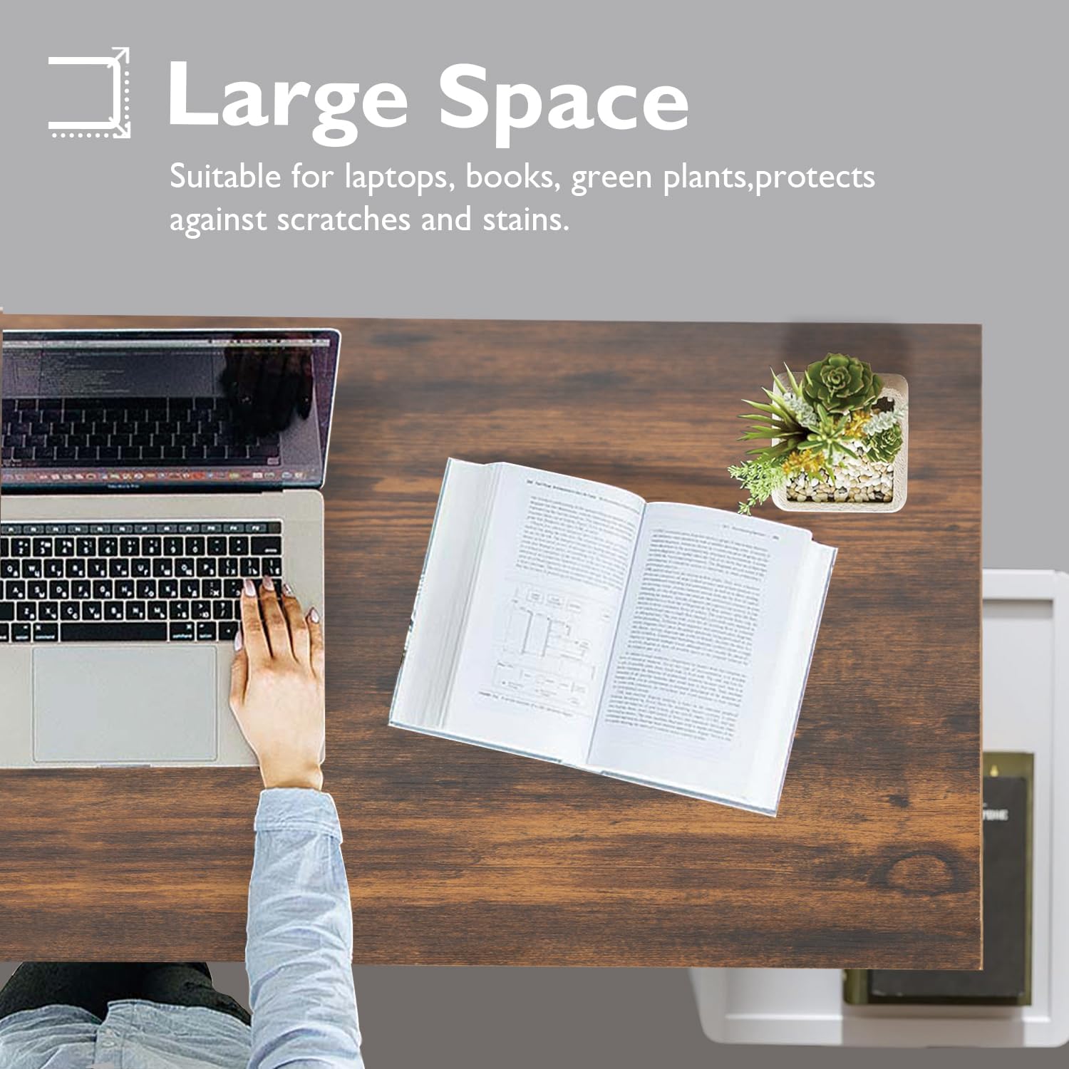 BestOffice Computer Desk,Home Office Desk, Modern Simple Style for Home Office Study Writing (Black, 47 inch)