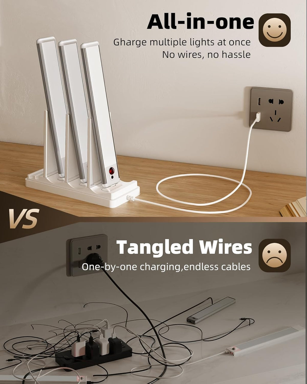 EZVALO 5 Pack Under Cabinet Lighting, Rechargeable Motion Sensor Light, LED Closet Lights Wireless, 5700K Dimmable, Timer, Magnetic, with Remote Control for Kitchen, Closet, Stair