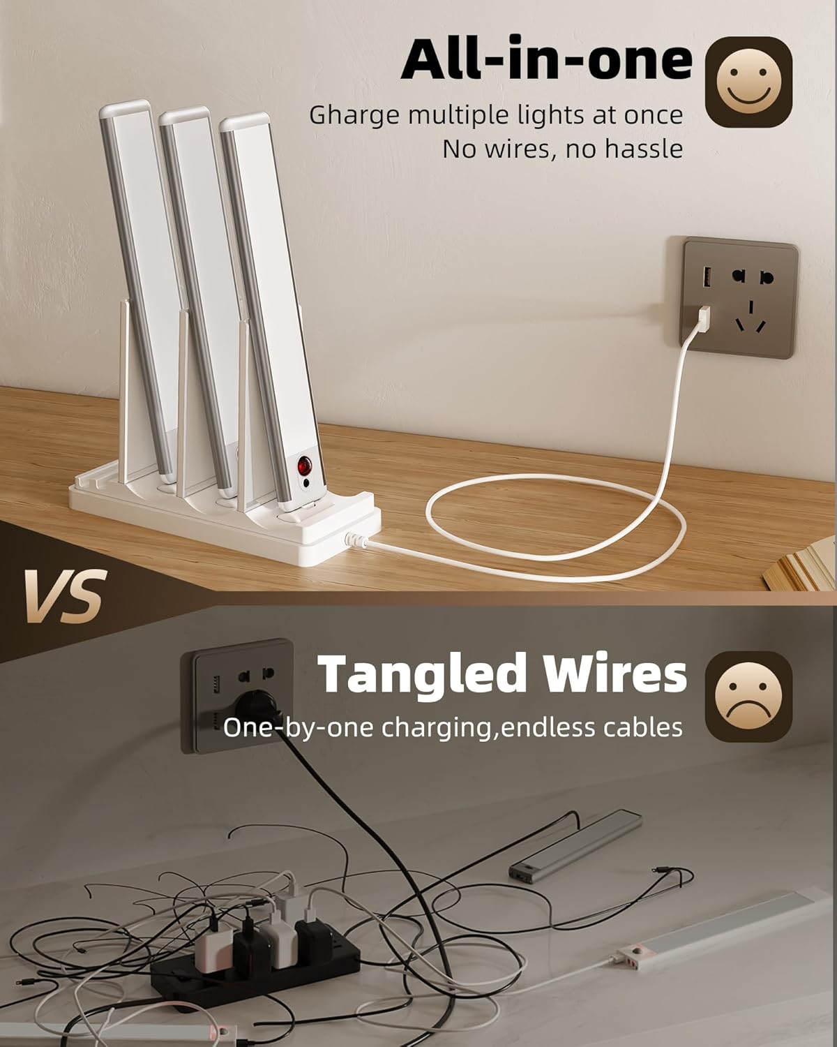 EZVALO 5 Pack Under Cabinet Lighting, Rechargeable Motion Sensor Light, LED Closet Lights Wireless, 5700K Dimmable, Timer, Magnetic, with Remote Control for Kitchen, Closet, Stair