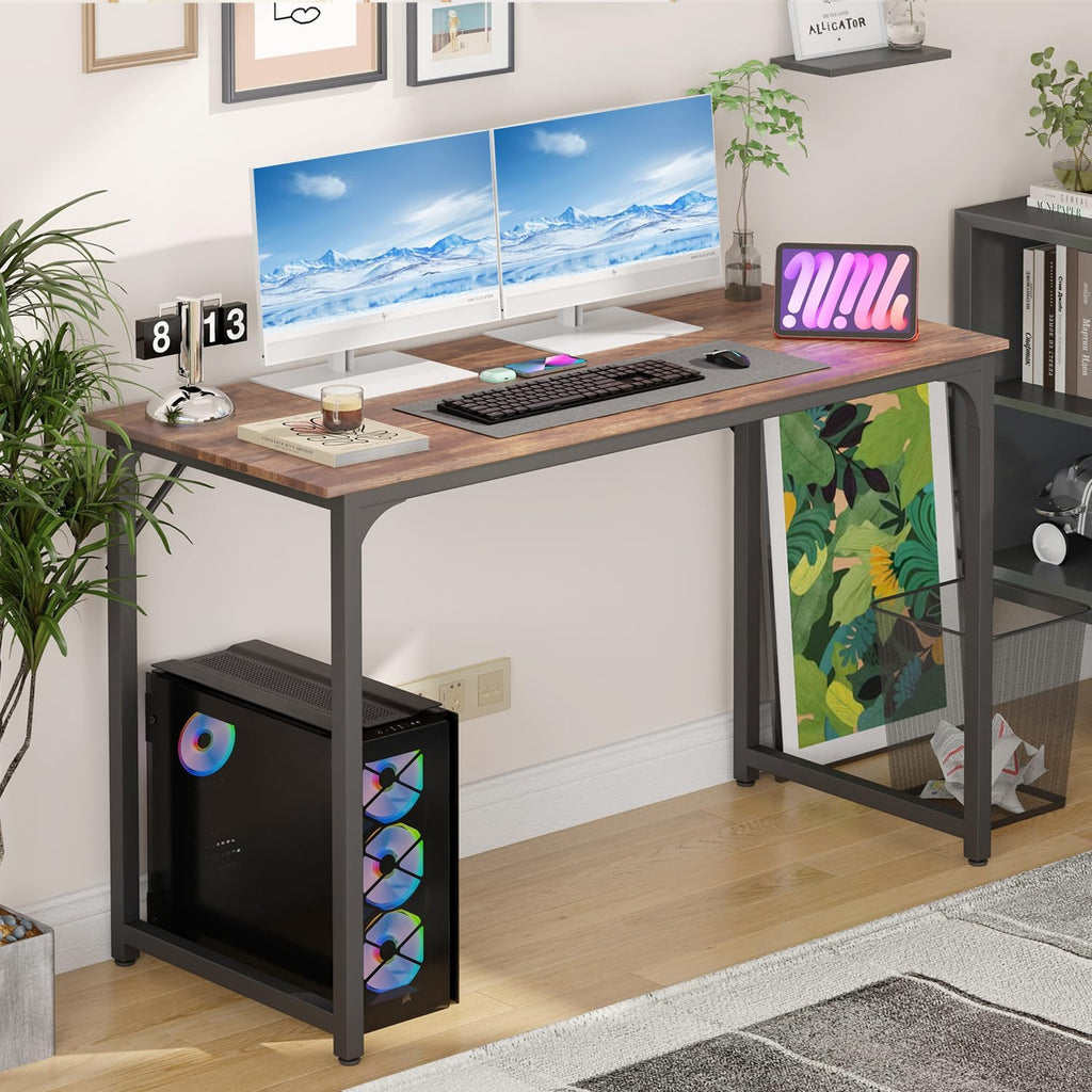 BestOffice Computer Desk,Home Office Desk, Modern Simple Style for Home Office Study Writing (Black, 47 inch)