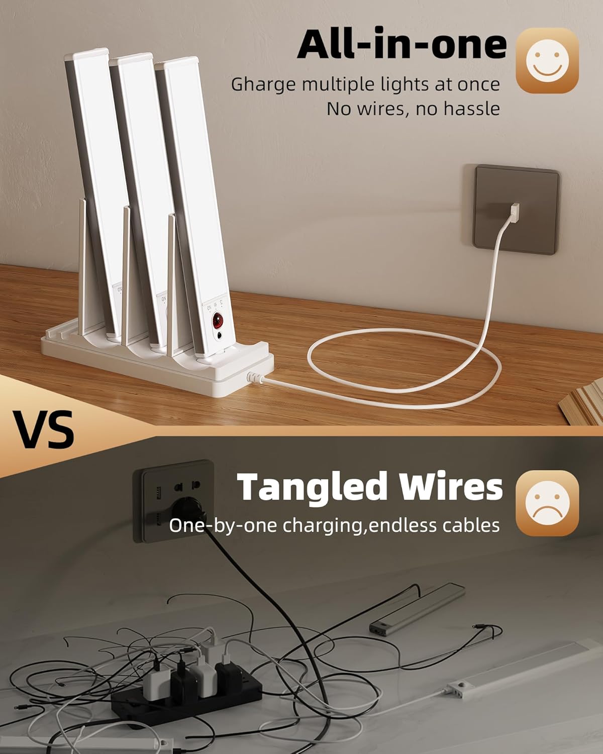 EZVALO 5 Pack Under Cabinet Lighting, Rechargeable Motion Sensor Light, LED Closet Lights Wireless, 5700K Dimmable, Timer, Magnetic, with Remote Control for Kitchen, Closet, Stair