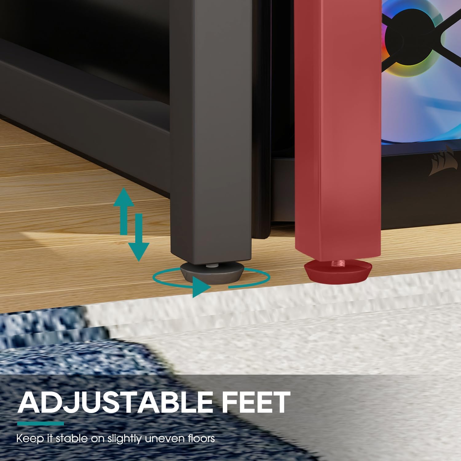 BestOffice Computer Desk,Home Office Desk, Modern Simple Style for Home Office Study Writing (Black, 47 inch)