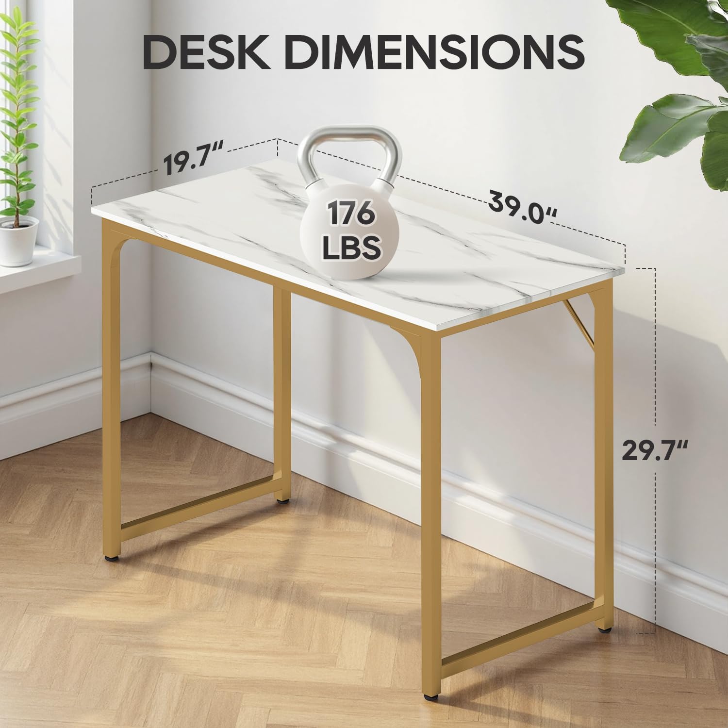 BestOffice Computer Desk,Home Office Desk, Modern Simple Style for Home Office Study Writing (Black, 47 inch)