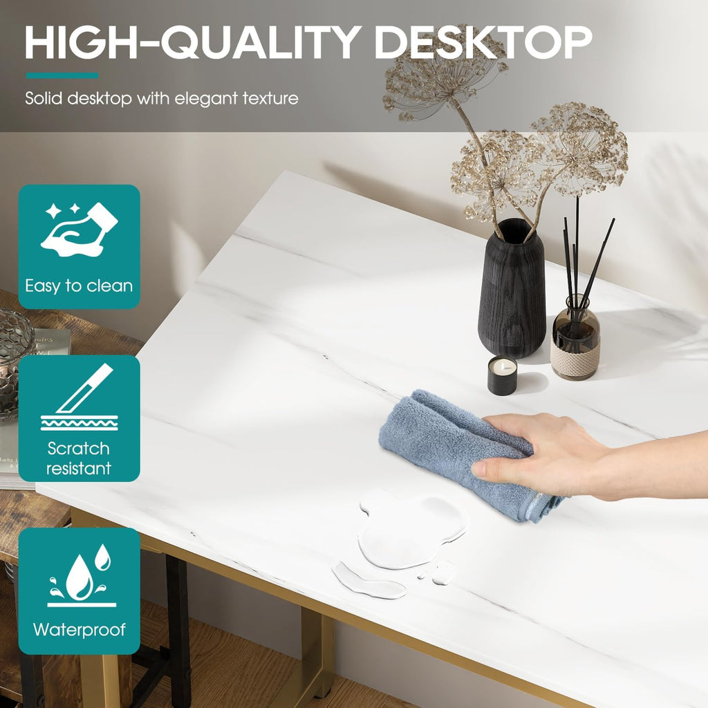 BestOffice Computer Desk,Home Office Desk, Modern Simple Style for Home Office Study Writing (Black, 47 inch)