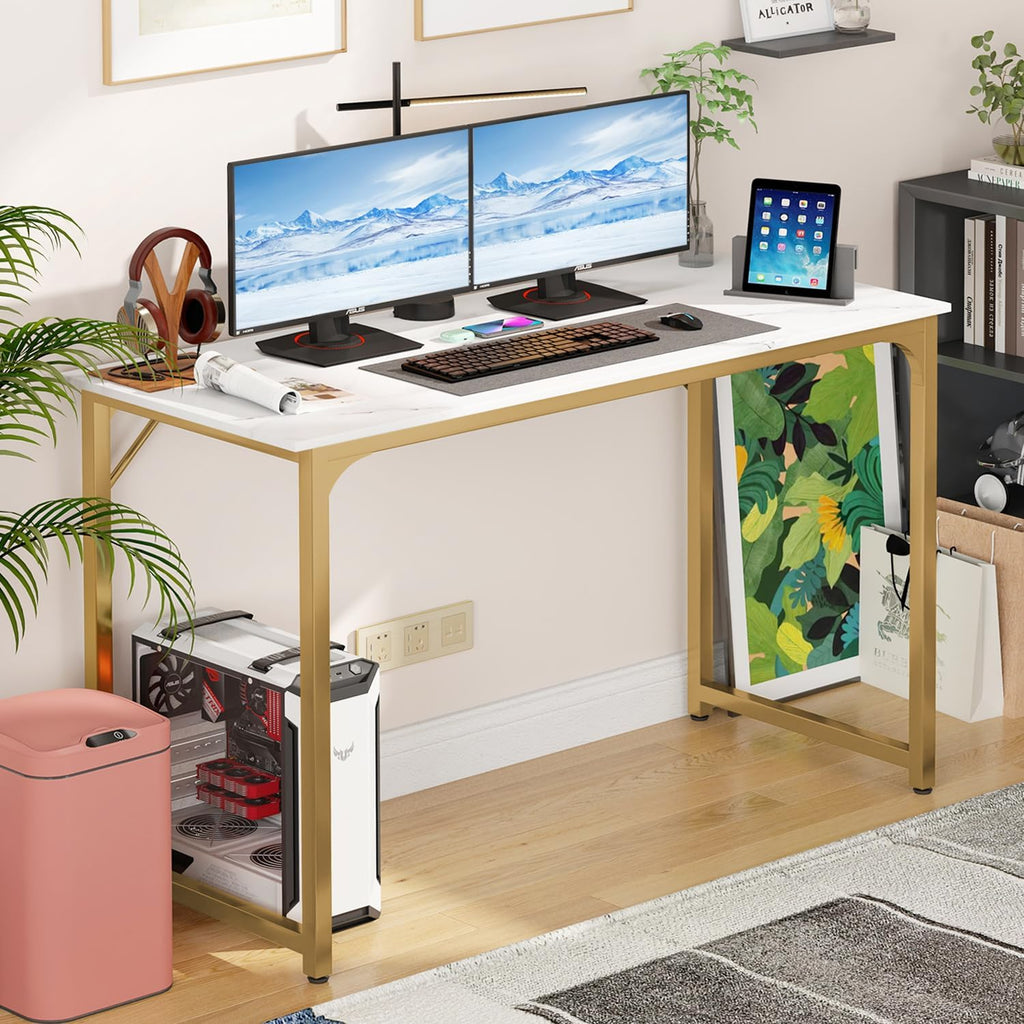 BestOffice Computer Desk,Home Office Desk, Modern Simple Style for Home Office Study Writing (Black, 47 inch)