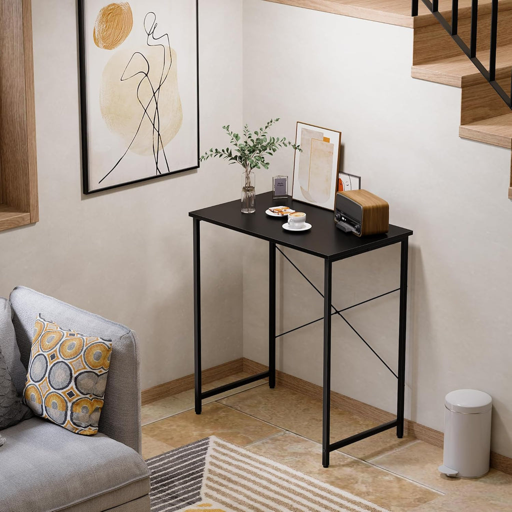 Pamray 32 Inch Computer Desk for Small Spaces with Storage Bag, Home Office Work Desk with Headphone Hook, Small Office Desk Study Writing Table