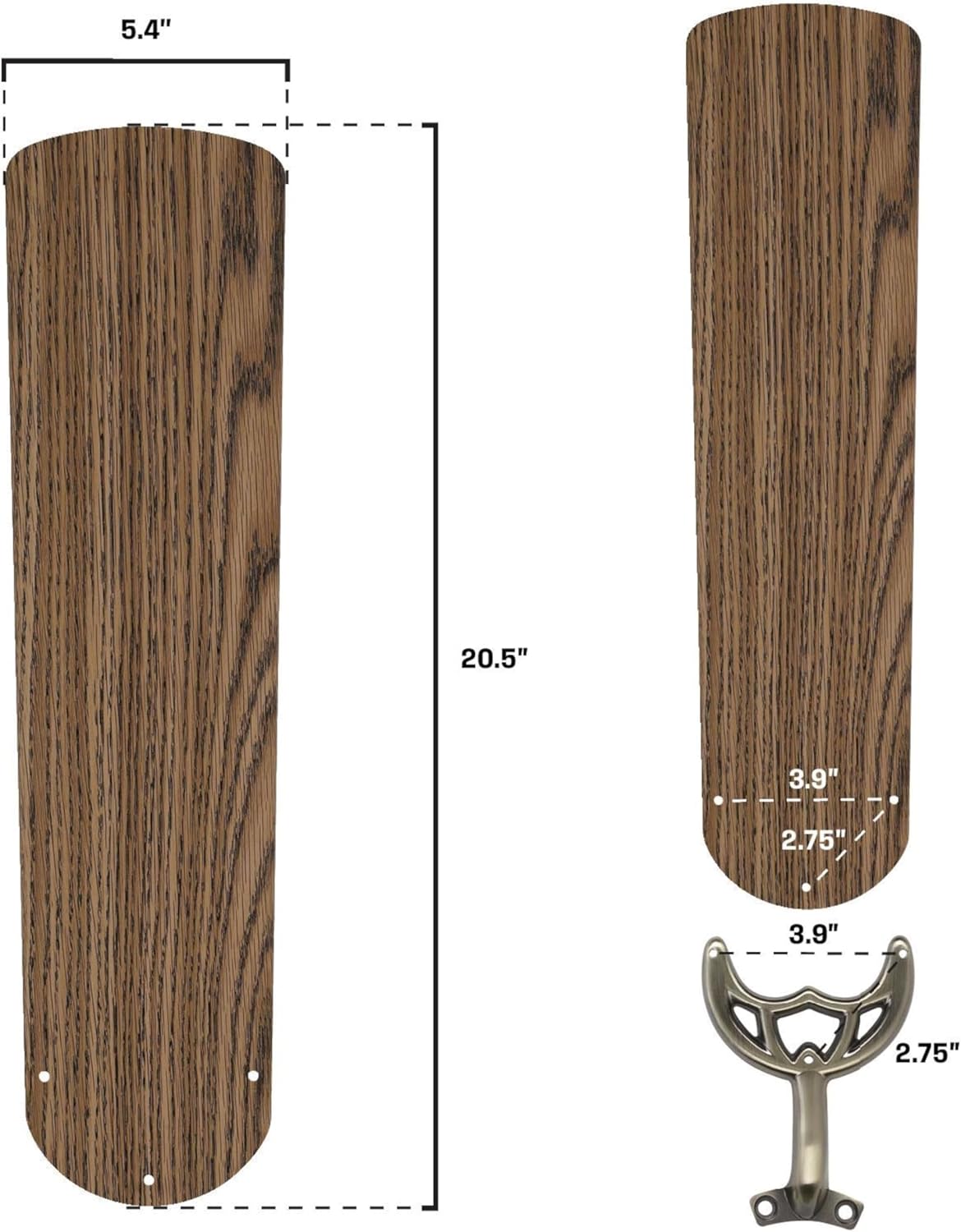 Westinghouse Lighting 20.5-Inch Replacement Fan Blades for 52-Inch Ceiling Fans