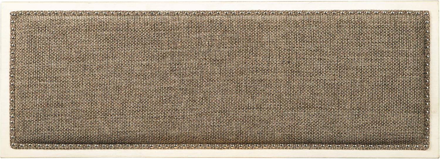 Signature Design by Ashley Bolanburg Casual French Country Upholstered Dining Room Bench with Nailhead Trim, Heavy Woven Fabric, Wood, Antique White & Tan